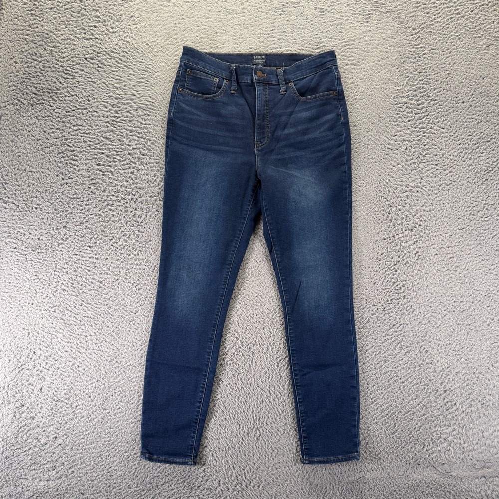J.Crew Jeans Women 29x26 Blue Cotton Denim Skinny Ankle Streetwear Faded Stretch